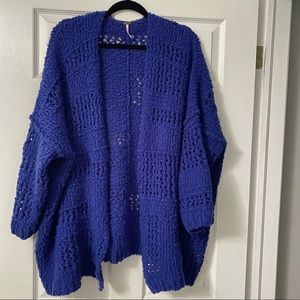 Free People Indigo Chunky Knit Sweater
